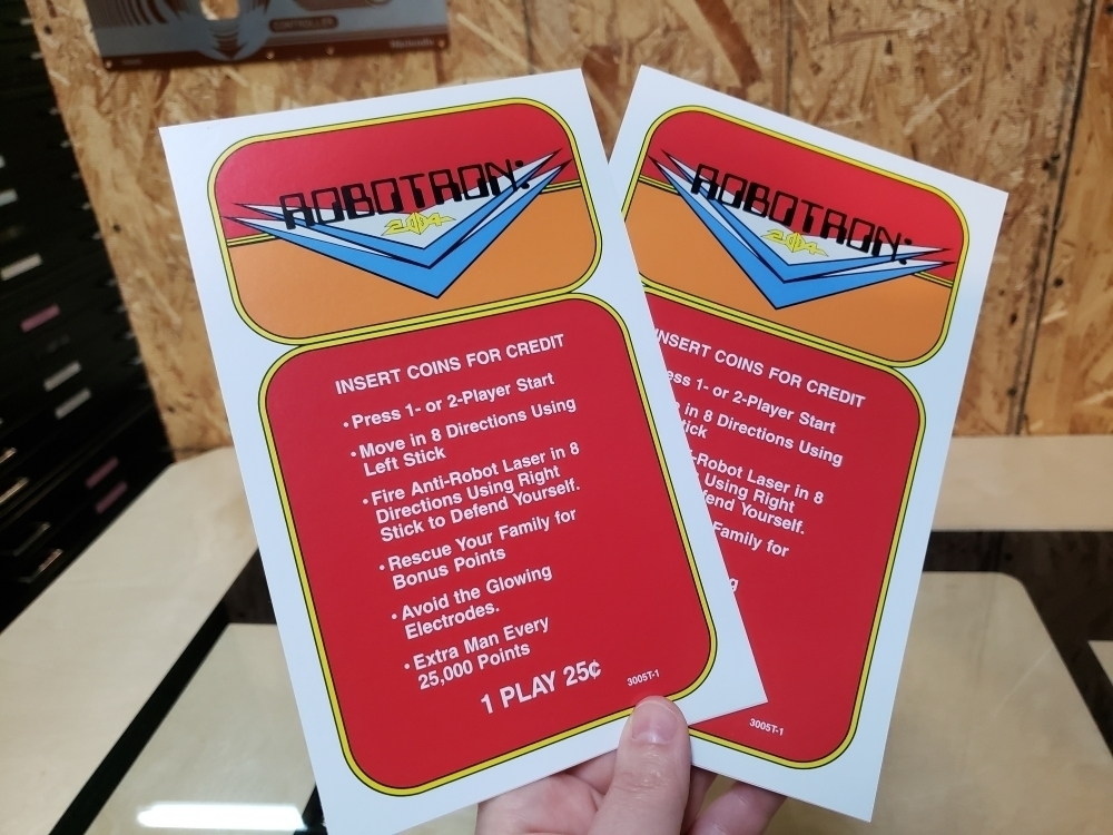 Robotron Cocktail Instruction Cards Set